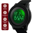 Relógio Masculino Esportivo Digital Militar Original Luz Led Cor Da Correia Preto Cor Do Bisel Preto Cor Do Fundo Preto