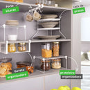 Organizador De Armário De Cozinha Kit Com 5 Organizadores