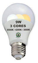 Lâmpada Led Inteligente Tecnologia Digital 3 Cores cor da luz Branca/Amarela/Neutra Bivolt 127V/220V