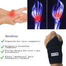 Munhequeira Magnética Turmalina Pulso Punho Dor Articul Preto