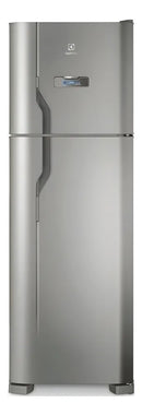 Geladeira Electrolux Frost Free 371L Turbo Congelamento Duplex Cor Inox DFX41 127v