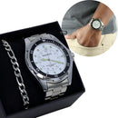 Relógio De Pulso Tecnet Relógio De Ponteiro Masculino Com Corpo Prateado, Para Masculino, Fundo Branco, Com Correia De Aço Inoxidável Cor Prateado, Bisel Cor Prateado E Pulseira