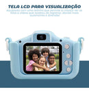 Câmera Infantil Digital Filmadora Infantil Máquina Fotográfica Infantil Fotografa E Filma Tira Foto De Verdade Azul Tippi