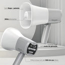 Megafone Profissional Gravador Amplificador Recarregável Voz Sirene Portatil Usb Cor Branco