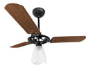 Ventilador de teto Ventex Yris com 3 pás de Madeira mogno estrutura preto/mogno, 1.015m de diâmetro
