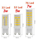 10 Lâmpada LED Halopin G9 7w Lustres Pendente Cor da luz Branco-quente amarelo