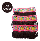 Jogo 192 Elástico Xuxinha Lacinho Enfeite Rabicó Cabelo Atac Liso Sortidos