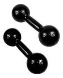 Par Halter 1 Kg+ Caneleira 1 Kg+ Kit 5 Theraband+ Elástico Cor Preto