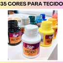 Kit Tinta Fosca Para Tecido 37 Ml Dac 35 Cores Arte Escolar
