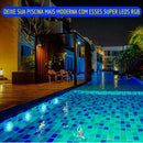 Led Pra Piscina Original Fundo De Piscina 10 Leds Col Pilhas