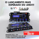 Processador De Áudio Digital Stetsom STX2448 FLOATING Equalizador Crossover Automotivo 2 Entradas 4 Saídas Mesa Regulagem Alta Precisão Frequência Controle Automação Profissional Projetos Som Áudio