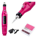 Lixadeira Elétrica Motor Unha Motorzinho Portátil Gel Cor Rosa-chiclete