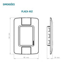 Kit 5 Conjunto Tramontina 2 Tomadas Padrão 10a 4x2 Aria Cor Branco