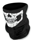 Máscara Caveira Motoqueiro Paintball Airsoft Bandana Queixo Cor Preta