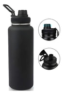 1200ml Garrafa Térmica De Pressão Cor Preto Conserva Bebidas Quentes E Frias Com Base Giratória Design Moderno ponte lar utilidades