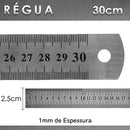 Régua de metal aço inox 30 cm para artesanato Nybc