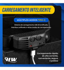 Kit 2 Lanterna De Cabeça Led Potente Pesca Mecânico Bike HW Camping Recarregável 6 Funções