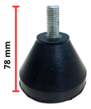 04 Pçs Amortecedor Pé Nivelador Sapata Borracha Carga 600 Kg