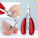 Ideal Profissional N4 alicate desencravador de unha pé mano curvo aço inox vermelho