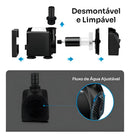 Bomba Submersa 2000l/h 2m Lagos Recalque Fontes Aquários Cascata Hidroponia Chafariz