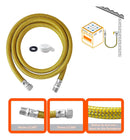 Kit Gas Encanado Mangueira 1mt+registro+adaptador Macho