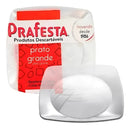 Prato Acrílico Quadrado Grande De Festa 21cm 30unidades Cor Cristal
