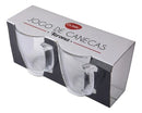 Kit 2 Canecas Transparentes 350ml Para Café Chá Cappucino