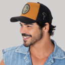 Boné Linha Country Trucker Telin Marrom-claro 58 cm + Ajuste