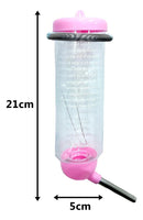 Drinker Bebedouro Para Hamster Coelho 250ml Chalesco Rosa