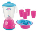 Kit Liquidificador Infantil Gira Manivela Acessórios Le Chef Rose e Azul Usual Brinquedos