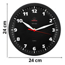 Relógio Parede Redondo Ômega Fundo Preto
