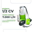 Bomba Submersível Drenagem Água Limpa Eurobombas Eb-05 370w 7000 L/H 8mca