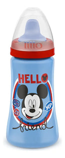 Kit 2 Copos Colors Bico De Silicone Disney Mickey Azul Lillo