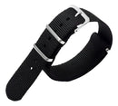 Pulseira 18mm, 20mm, 22mm, 24mm,26mm Nato Zulu Nylon Militar Cor Preta 20mm
