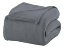 Cobertor Life Tex II Microfibra casal cor cinza com design liso de 200cm x 180cm