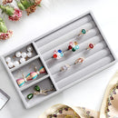 Kit 3 Bandejas Porta Joias Veludo Organizadora Bijuterias