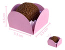 100 Forminhas Para Doces 4 Pétalas Brigadeir 13-  Rosa Claro