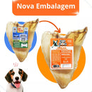 Orelha Bovina De Petisco Natural Desidratada Cães Kit 6 Cor Bege