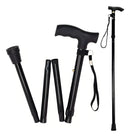 Bengala Metal Com Regulagem Altura Dobrável Idoso Adulto Cor Preto