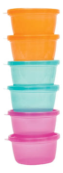 Kit 6 Potes 250ml Para Papinhas Rosa Buba 6758