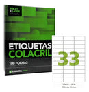 Etiqueta Impressora A4 25,4 X 63,5mm 100 Fls Ca4356 Colacril Cor Branco
