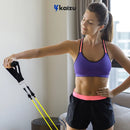 Kit Extensor 11 Peças Treino Elástico Ultra Band Academia Em Casa Super Fisioterapia Exercícios + Suportes Tubing