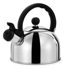 Chaleira Inox Indução Bule De Café Cha Com Apito 2 Litros Prateado