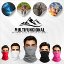 Touca Bandana Rosto E Pescoço Proteção Uv Corrida Ciclismo Cor Preto Tamanho Un