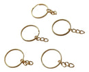 Acessórios de joias binbin 100 Pçs Argolas Para Chaveiro C/ Corrente - 25mm Dourado