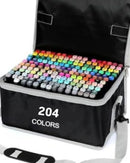 Canetinhas Escolar Ponta Dupla 204 Cores Marcador Permanente