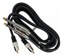 Cabo Audio Auxiliar 2 Rca X 2 P10 Mono Blindado Profissional