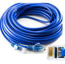 Cabo De Rede 20 Metros Montado Rj45 Internet Lan Azul Pc Not