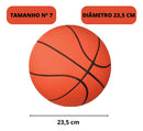 Bola De Basquete Sports Tamanho Oficial Pro 7 + Bomba De Ar Laranja