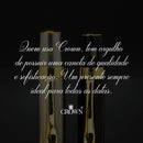 Caneta Crown Sigma Esferográfica Ouro Luxo Presente + Case Cor da tinta Azul